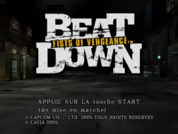 Beat Down - Fists of Vengeance screen shot title